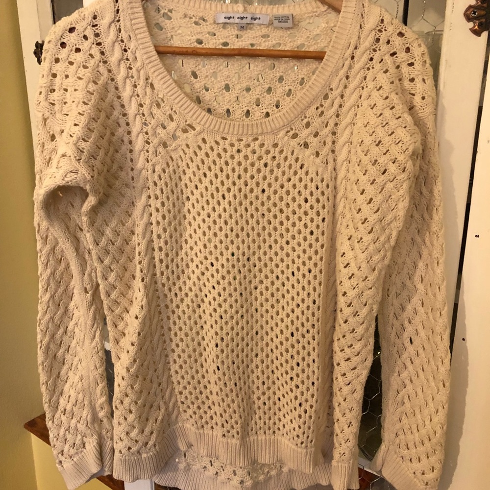 Knit cream sweater